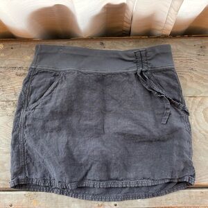 Athleta charcoal mini skirt with side tie
